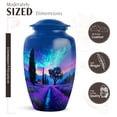 thumbnail image 2 of JAGASY Lavender Grass Cremation Combo Urn Set - 4 Keepsake Northern Lights Urns for Adult Mother 3 Inch - Blue 10 Inch Funeral Urn for Loved Ones - (1 Large, 4 Tiny), 2 of 7