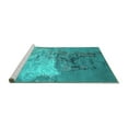 thumbnail image 2 of Ahgly Company Machine Washable Indoor Rectangle Oriental Turquoise Blue Industrial Area Rugs, 3' x 5', 2 of 4