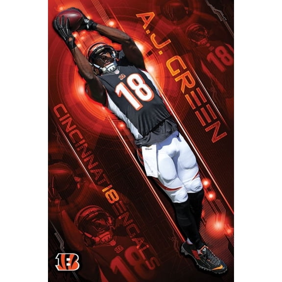 Cincinnati Bengals - A.J. Green 16 Laminated Poster Print (22 x 34)
