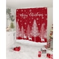 thumbnail image 3 of Merry Christmas Shower Curtain, Christmas Tree and Reindeer Shower Curtain Set with Hooks, Winter Holiday Waterproof Fabric Shower Curtains for Bathroom Decor, 72x72 Inch, Red Bath Curtain, 3 of 6