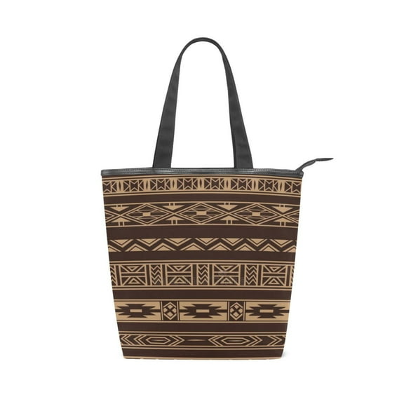 Zipper canvas bag, large capacity large size practical handbag, durable Canvas with leather material, DIY personalized pattern customization. National Style