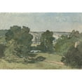 thumbnail image 2 of Henri-Joseph Harpignies 24x18 Black Ornate Framed Double Matted Museum Art Print Titled: Briare (1902), 2 of 5