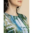 thumbnail image 5 of Moomaya Round Neck Short Sleeve Printed Rayon Dress - Women's Casual Dress, 5 of 9