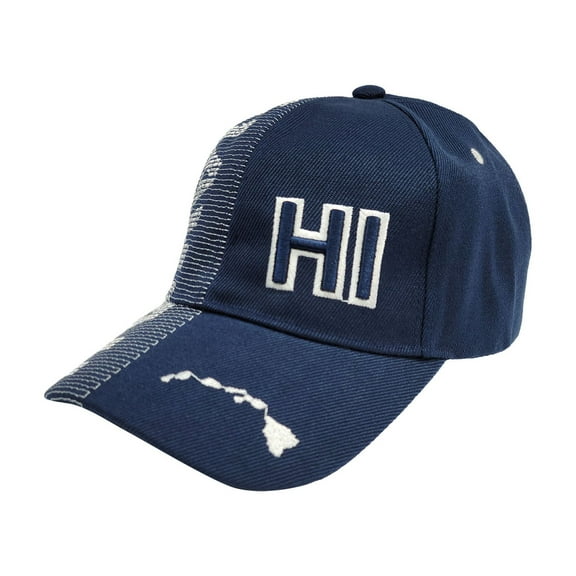 ISLAND CREW HAWAII CAP: Hi Hawaii W/ Island Logo, Navy