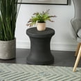 thumbnail image 2 of DecMode 14" x 16" Black Fiberclay Ceramic Outdoor Accent Table, 1-Piece, 2 of 12