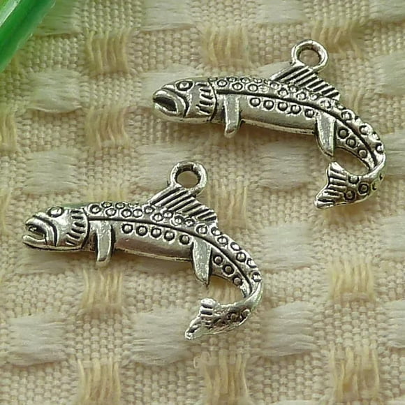 HOOUN 150 Pcs Tibetan Silver Hairtail Charms Pendnat 25X18MM S3660 DIY Jewelry Making