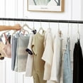 thumbnail image 2 of VECELO 20-Pack Velvet Clothes Hangers, 16.5in Heavy-Duty Hangers with Adjustable Clips, Non-Slip, Space-Saving, Beige, 2 of 7