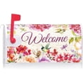 thumbnail image 2 of Welcome Pink Flower Mailbox Covers Magnetic Post Box Cover Wraps Oversized 25.5x21 Inches for Garden Yard Decor, 2 of 6