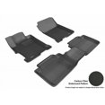 thumbnail image 3 of 3D MAXpider 2013-2017 Fits Honda Accord 1st Row 2nd Row Kagu Carbon Fiber Embossed Pattern Black Floor Mat L1HD04801509, 3 of 3