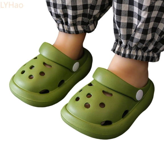 LYHaoo Boys Slippers For Kids Soft Sole Lightweight Breathable Casual Slides For Daily Wear Toddler And Children Ages 1 8 Years Sizes 6 Toddler 12-15 Months