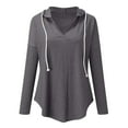 thumbnail image 2 of Ketyyh-chn99 Women Blouse Long Sleeve Top Casual Basic Slim Knit Ribbed T Shirt GY2,L, 2 of 4