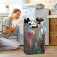 thumbnail image 5 of Yayeee Freestanding Laundry Hamper with Handle Collapsible Large Storage Basket for Clothes, Psychedelic Forest, 5 of 7