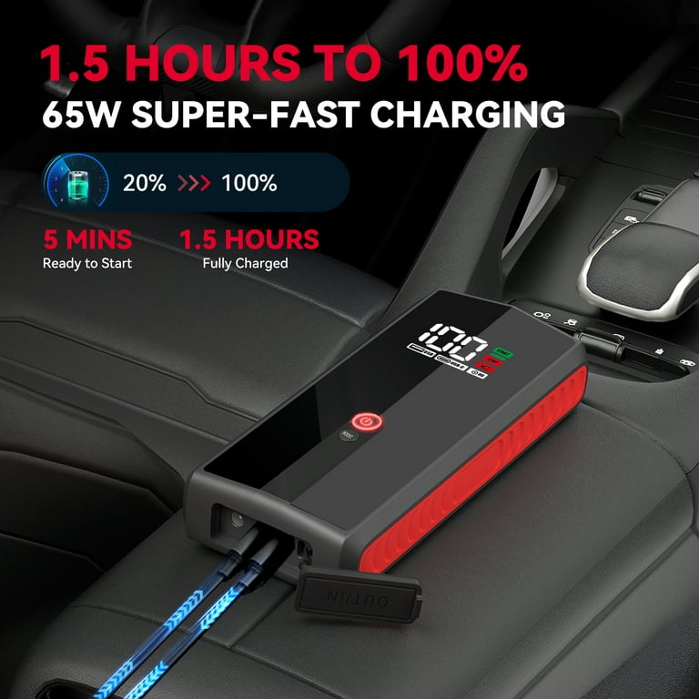 Audew (Andeman) 4000 Amp Jump Starter with 65W Dual USB Fast-Charge,  24000mAh Car Battery Charger for up to Any Gas&10L Diesel Engines, Portable  Jump