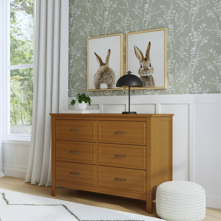 DaVinci, Double Dresser, Charlie 6-Drawer, Chestnut - Walmart.com