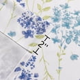 thumbnail image 4 of Watercolor Floral Cafe Curtains 36 Inches Length, Blue Flower Printed Farmhouse Rod Pocket Tier Curtains for Kitchen Leaf Pattern Short Window Curtain Treatment, Colorful, 28" W x 36" L，Set of 2, 4 of 6