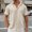 Khaki, variant on Bcfgryg Men's Linen Short Sleeve Shirt Lightweight Breathable Casual Top For Summer Fashion Outdoor Activities Slim Fit Dress Shirts Men Yellow
