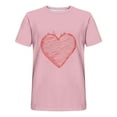 thumbnail image 3 of Jinhomg Holiday Tees for Men Simple Cute Valentine's Day Heart Print T-Shirts Big and Tall Comfy Short Sleeve Crew Neck Tops Male Holiday Gifts Limited Time Pink XXL, 3 of 4