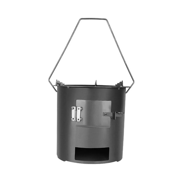 jinwen Fourneau à Bois Compact Robuste pour la Pêche Barbecue Diamètre Intérieur 25cm