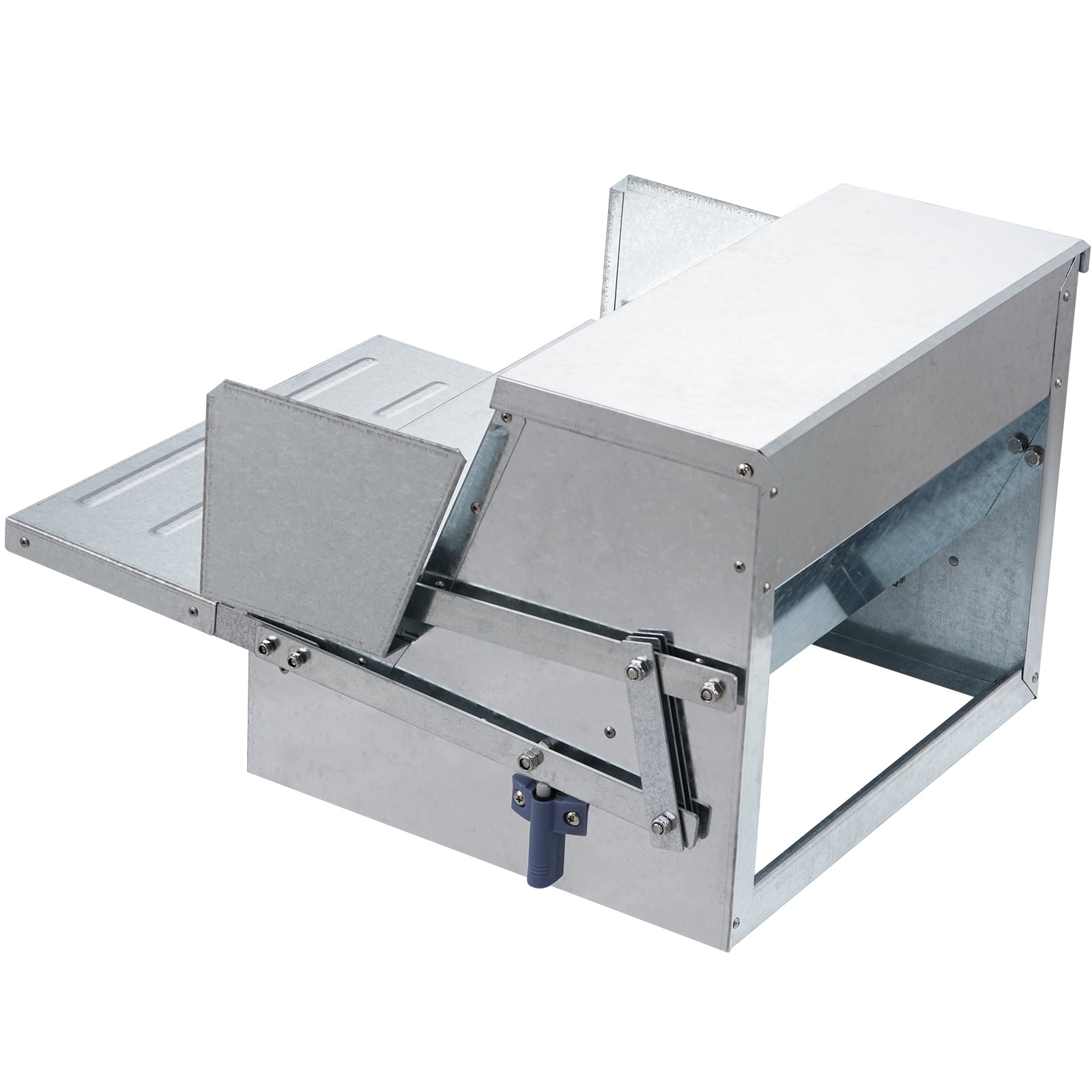 KFFKFF Automatic Chicken Feeder, Poultry Food Dispenser, Galvanized Steel Poultry Feeder with Waterproof Lid, 25 lbs Capacity Feeds 10 Chickens up to 11 Days, Bird Rat Prevention, for Chickens