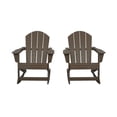thumbnail image 5 of GARDEN Set of 2 - Plastic Outdoor Rocking Chairs for Patio Porch, Dark Brown, 5 of 10