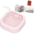 thumbnail image 4 of ZOUSSIQI Hair Tie Organizer Boxes ABS Transparent Jewelry Box with Strap, Press to Open, Clear Small Containers Portable Hair Tie Holder for Rings, Earrings, Beads, Small Items(Pink) CA919-89204, 4 of 9