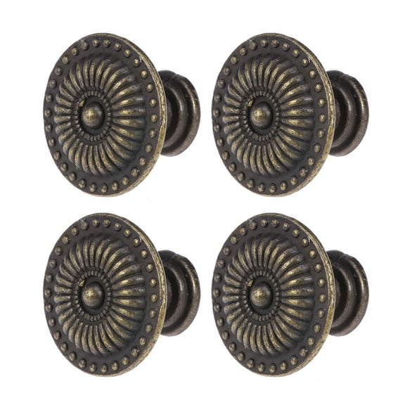 4pcs Vintage Cabinet Drawer Cupboard Pull Handle Knob (Bronze)
