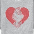 thumbnail image 3 of The Grinch - Grinch Heart - Men's Crew Neck Fleece Pullover, 3 of 5
