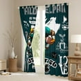 thumbnail image 3 of Erosebridal Eagle Bird Football Theme Curtains Pack of 2 (42x63),Sports City Philadelphia Game Black Out Curtains,Boys Classic Football Curtains for Living Room,Ultra Soft Bedroom Decor, 3 of 7