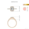thumbnail image 5 of ANGARA Natural 0.32 Ct. Diamond Halo Ring in 14K Rose Gold for Women (Ring Size: 12), 5 of 10