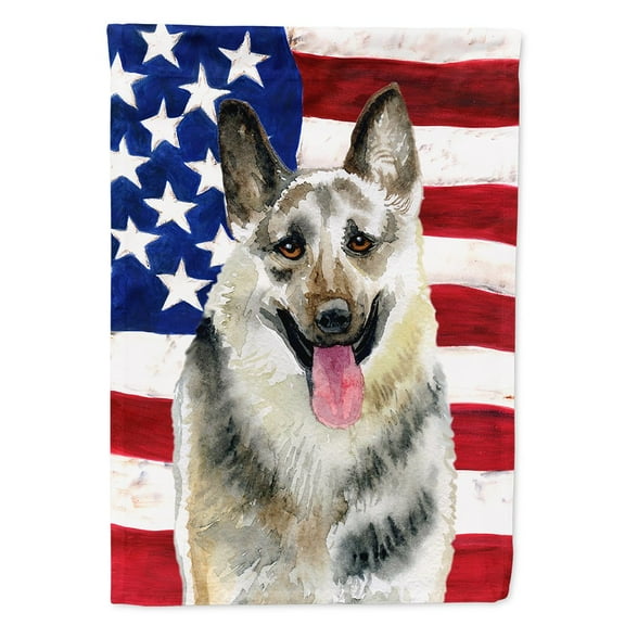 Carolines Treasures BB9649CHF East-European Shepherd Patriotic Flag Canvas House Size  Large multicolor