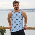 thumbnail image 6 of Fotbe Corgi Dog Pattern Men's Quick Dry Workout Tank Top Gym Muscle Tee Fitness Bodybuilding Sleeveless T Shirt Breathable Workout Shirt-XX-Large, 6 of 9