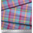 thumbnail image 2 of Soimoi Rayon Fabric Gingham Check Fabric Prints by Yard 42 Inch Wide, 2 of 3