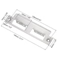 thumbnail image 2 of Uxcell 2Pcs 145mm x 40mm 201 Stainless Steel Door Latch Deadbolt Strike Plate, Silver, 2 of 6