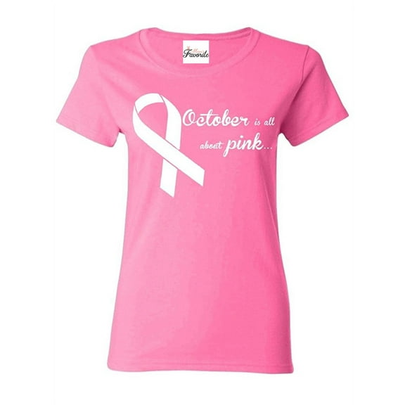 Women's T-Shirt Short Sleeve - October All About Cancer