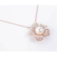 thumbnail image 5 of HomeKingdee Rose Gold Color​ Flower Pearl Jewelry Set for Women - Alloy and Pearl Necklace and Earrings Set for Various Occasions, 5 of 5