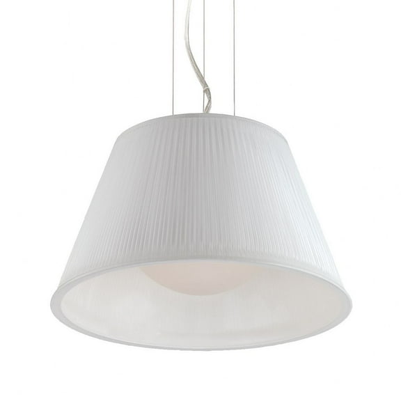 1 Light Small Pendant 13.25 inches Wide By 8.5 inches High-Chrome Finish-White Glass Color Bailey Street Home 79-Bel-981600
