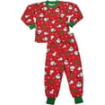 thumbnail image 4 of Sara's Prints Toddler Boys Holiday Pajamas Long Sleeve Lounge Sleep Sets Red Green 2, 4 of 7