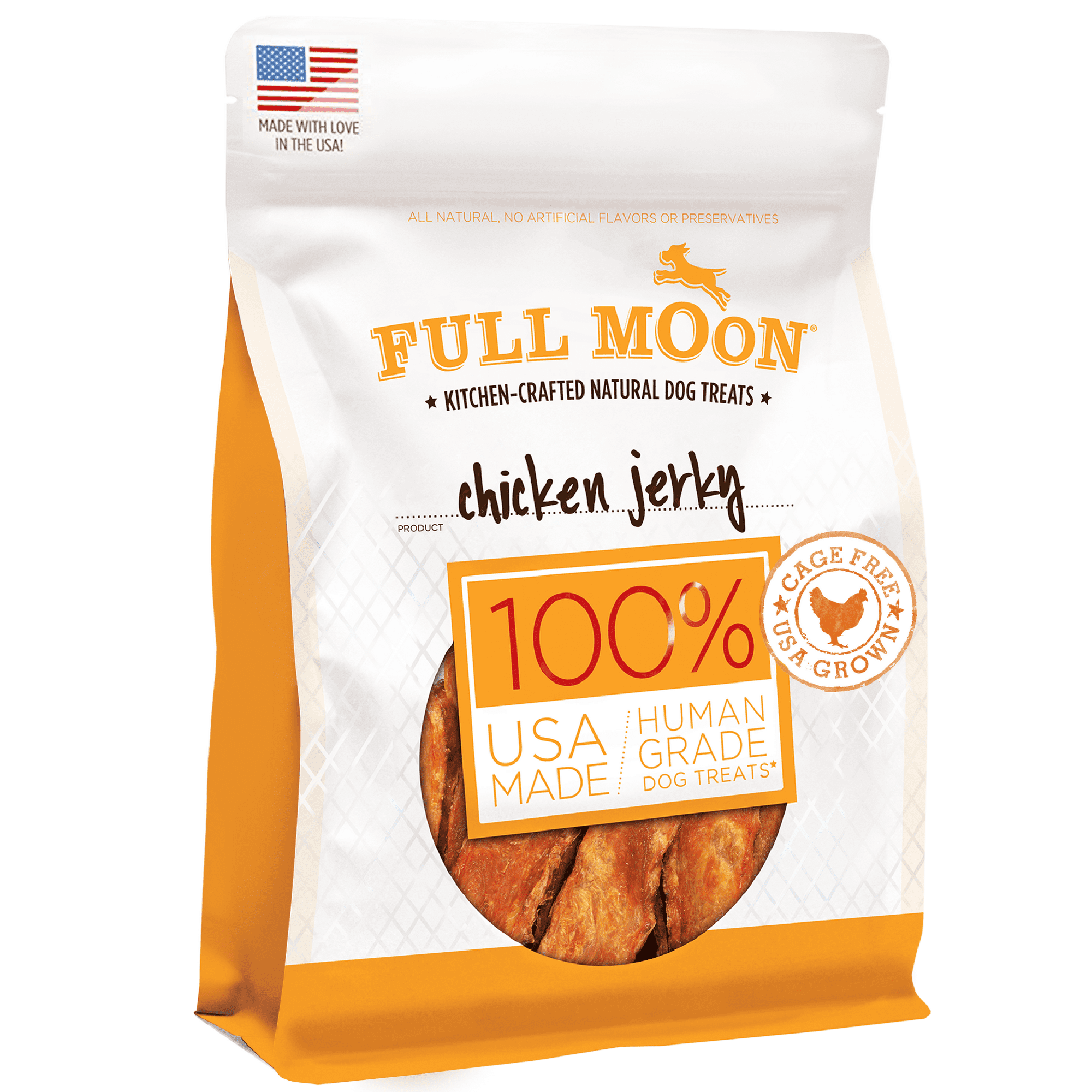 FULL MOON® All Natural Human Grade Dog Treats, Chicken Jerky, 12 Ounce, Dry, Jerky Treats