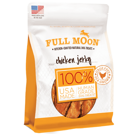 (BBD:/726) FULL MOON® All Natural Human Grade Dog Treats  Chicken Jerky  24 Ounce  Dry  Jerky Treats