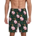 thumbnail image 1 of Fotbe Pink Sleeping Fox Pantalones Cortos de Pijama para Hombre, Ropa de Dormir, Pantalones de Pijama Cortos para Hombre-XX-Large, 1 of 6