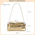 thumbnail image 3 of Sunyuer Women Shoulder Bag, Shiny PU Leather Baguette Handbag, Trendy Y2K Underarm Purse, Fashion Flap Small Evening Bag for Party Club Daily, 3 of 5
