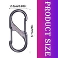 thumbnail image 4 of 8PCS Opening S Type Carabiner, Double End Quick Clip Multi Function Metal Hook, Carabiner for Outdoor & Daily Use - C, 4 of 5