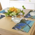 thumbnail image 4 of Ambesonne Tropical Place Mats Set of 4, Palm Trees Sea Beach, Standard Size, Turquoise Blue, 4 of 6