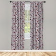 thumbnail image 3 of Ambesonne Floral Curtains, Blossoming Field Art, Pair of 28"x95", Multicolor, 3 of 5