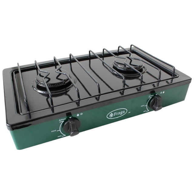 Parrilla Fraga P104 A Gas 2 Quemadores Porcelanizada verde 1 Fraga P104