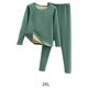 thumbnail image 3 of Guardurnaity Conjunto de ropa interior térmica para mujer, calzoncillos largos de terciopelo cómodos y cálidos para invierno, ropa de dormir de Ropa interior Verde 2XL, 3 of 6