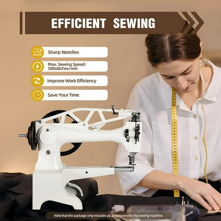 Heavy Duty Manual Leather Patcher Sewing for Thick Materials - 500 Stitches/Minute