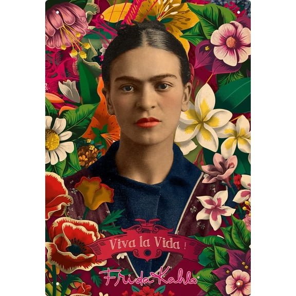 Tin Sign - Frida Khalo - Collage Metal Plate New 30241