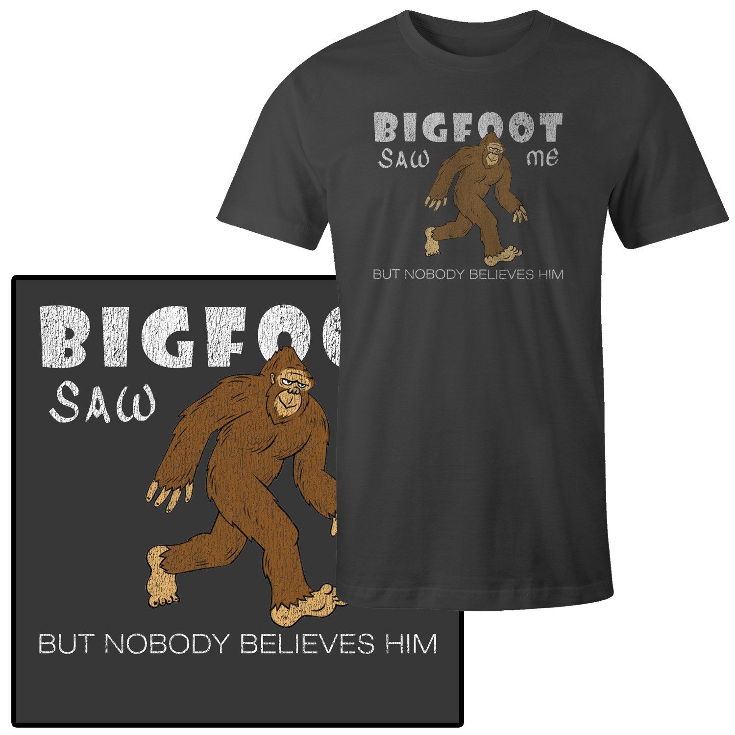 Men’s Bigfoot Saw Me T-Shirt - Walmart.com