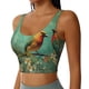 thumbnail image 2 of Fotbe Retro Birds Sujetador Deportivo Largo sin Aros para Mujer con Almohadillas y Soporte Medio, Transpirable y Absorbente, Camiseta Tipo Chaleco o Tank Top-Small, 2 of 8